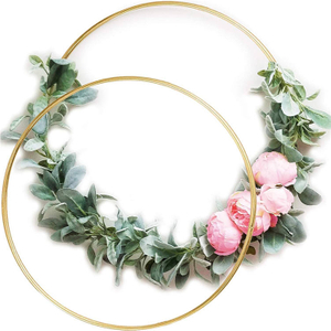 Large Metal Floral Macrame Gold Rings DIY Crafts Dream Catchers Copper Hoop Wreath