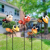 OEM Design Metal Insect Crafts Dragonfly Bee Ladybug Decorative Garden Palnt Yard Stake Decoration