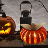 Creative Light Up Mason Jar Lid Pumpkin Led Lamp For Halloween Thanksgiving Party Tables Centerpieces Decor