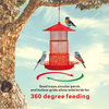Outdoor Hanging 3 Tier Retractable Metal Bird Feeders For 360 Degrees Feeding Area For Wild Birds