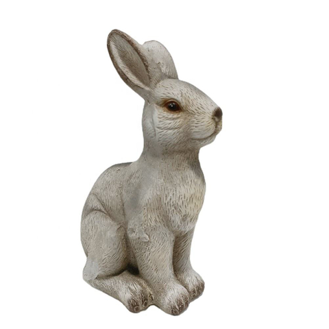 Outdoor Cute Realistic Magnesium Oxide Rabbit Statues For Small Yard Garden Animal Lawn Ornaments