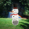 Whimsical Hanging Metal Snowman Mesh Bird Feeder Featuring Solar Light For Christmas Garden Decoration