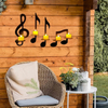 4 Pcs Black Music Note Wall Sconce Metal Candle Holder For Home Office Classroom Musical Symbol Gift Decor