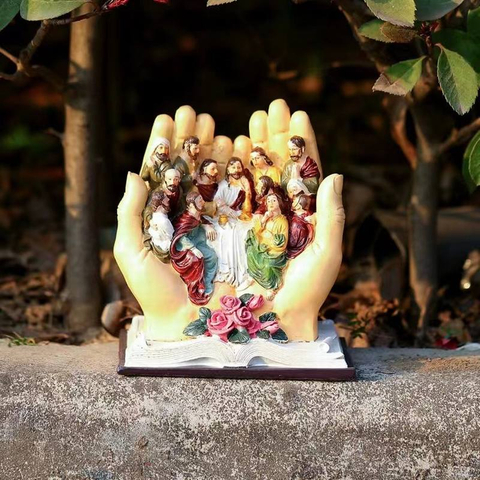 Jesus And The 12 Disciples Religious Statue The Last Supper Scene Christian Catholic Prayer Figurine Decor