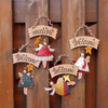 Angel Christmas Pendant Retro Metal Welcome Dance Signs for Shop Home Decor