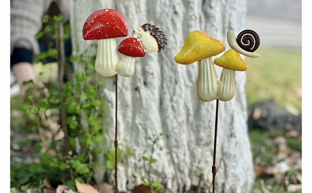 Mushroom Garden Ornaments stake