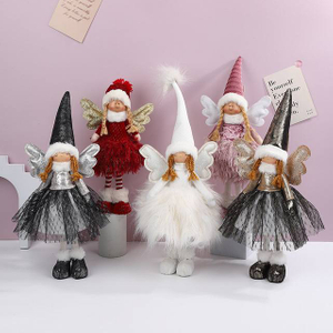 Custom Christmas Lighting Fairy Angel Decorations Plush Girl Dolls 