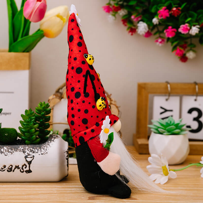 Custom Plush Dolls Lively Ladybug Gnome for Nature-inspired Decor Gift Idea