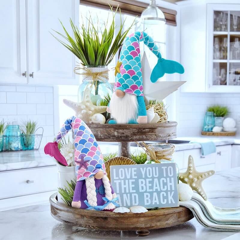 Wholesale Standing Mermaid Rudolph Ocean Theme Home Ornaments Plush Doll