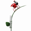 Custom Outdoor Waterproof Metal Ladybug Rain Gauge Yard Decor Stakes