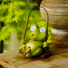 Resin Hanging Owl Frog Statue Solar Lamp Decoration Outdoor Waterproof Ornaments