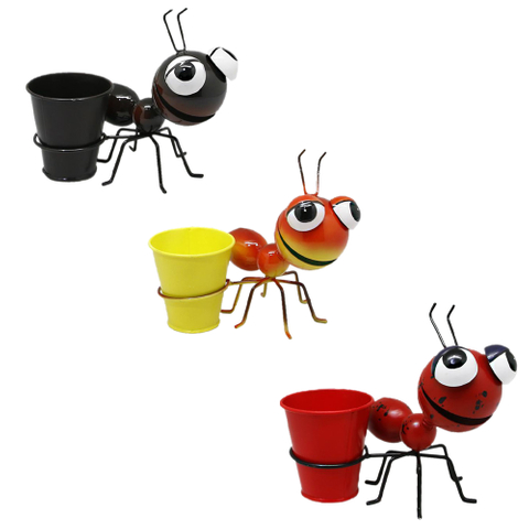 Garden Home Decoration Insects Shape Style Color Ant Small Metal Flower Bucket Planter Succulents For Decoration