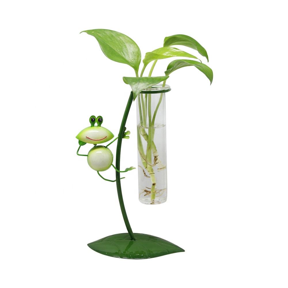 Customize Cute Various Animal Shape Metal Plant Glass Test Tube Flower Hydroponic Vase For Garden Home Decor<span id="title-tag"><span class="hot-sale">Popular</span></span>