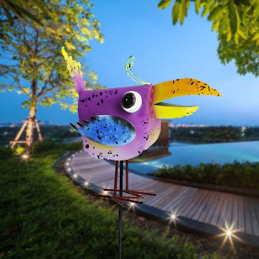 SINO GLORY Cute Metal Bird Stake Wholesale Outdoor Garden Stick Decor