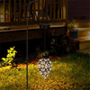 Metal Hanging Leaf-shadow Handle Lantern Lamp Waterproof Solar Outdoor Lighting Patio Decoration Lights