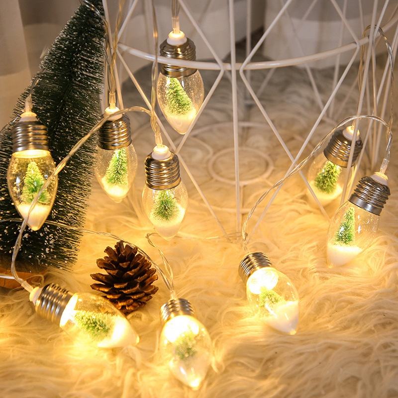 2022 New Ins Christmas Led Transparent Plastic Bottle String Light For Home Celebration Party Hanging Decor