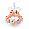 Rotatable Small Cake Stand 12 Cups Wrought Iron Party Turntable Stand For Cake