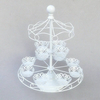 Rotatable Small Cake Stand 12 Cups Wrought Iron Party Turntable Stand For Cake