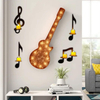 4 Pcs Black Music Note Wall Sconce Metal Candle Holder For Home Office Classroom Musical Symbol Gift Decor