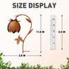 Customized Handmade Rust Color Metal Flower Rain Gauge for Yard Countryside Garden Farm Outdoor