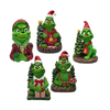 Creative Christmas Grinch Ornaments Green Monster Resin Crafts