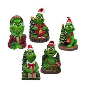 Creative Christmas Grinch Ornaments Green Monster Resin Crafts