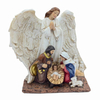 Guardian Angel with Holy Family Resin Nativity Scene Series Statue