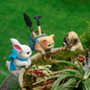 Resin Animals Cat Dog Bunny Home And Garden Decorative Wall Hanging Planters Ornaments