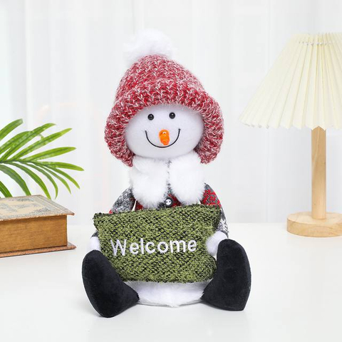 Xmas Snowman Ornaments for Christmas Scene Home Accessories Wholesale Plush Suppliers