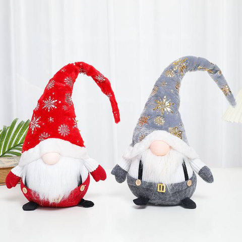 Wholesale Christmas Dwarf Wearing Snowflake Hats for Decor