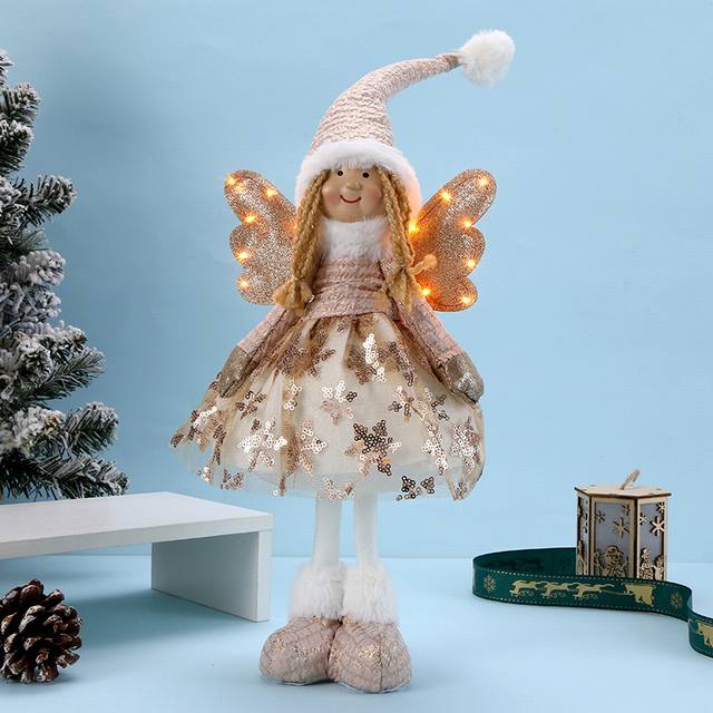 Customized Glowing Snowflake Fairy Doll Handmade Plush Crafts Ornaments