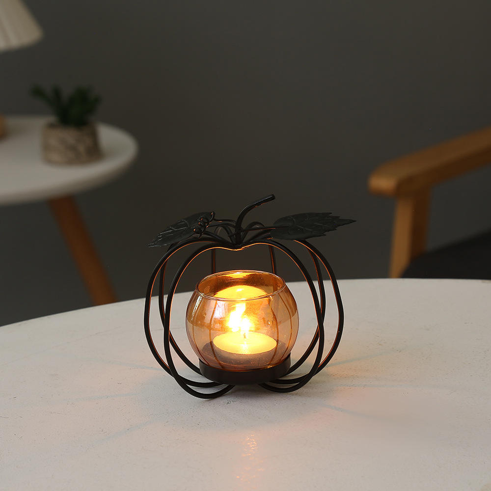 SKU-01-Pumpkin candle holder