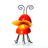 Moving Body Metal Ladybug Figurines Ornaments For Garden Decor