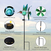 Outdoor Custom Hummingbird Shape Metal Solar Wind Spinner Stake Garden Light For Yard Pathway Lawn Decor