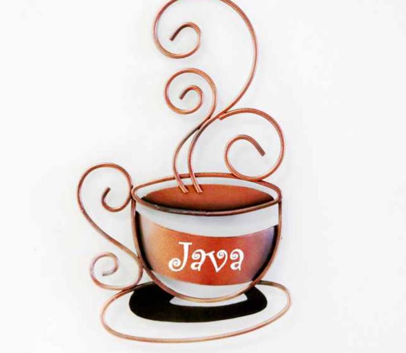Kitchen Home Bedroom Living Room Office Hanging Decor Metal Coffee Cup Art Decor
