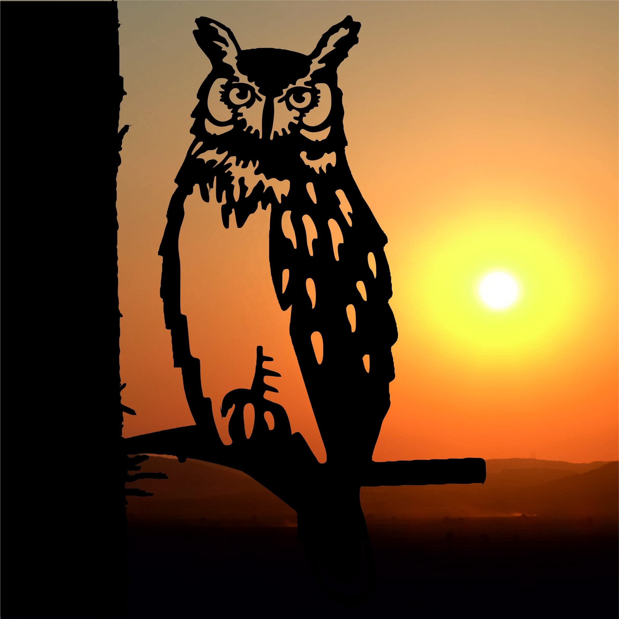 Indoor Outdoor Garden Owl Tree Bird Crafts Wall Art 3d Frame
