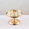 High End Iron Art Metal Gold Cake Stand Tray Supporting Party Snack Dessert Fruit Plate