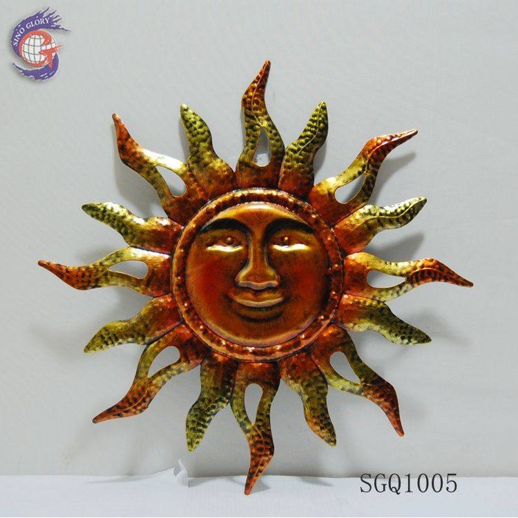 Modern Abstract Ornament Metal Sun And Moon Wall Hanging Decor