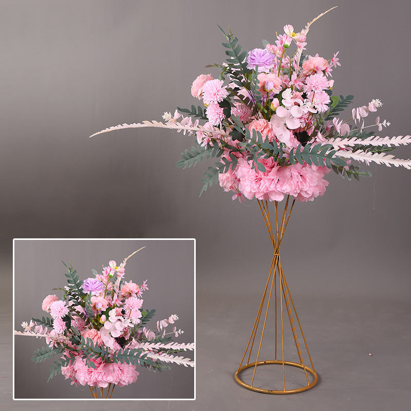 Iron Art Road Guide Wedding Table Flower Decoration Geometric Party And Wedding Centerpiece Vase