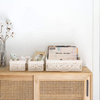 Boho Macrame Storage Baskets With Removable Cloth Liner Decor Bedroom Nursery Living Room Countertop Shelf Cabinet Organizer