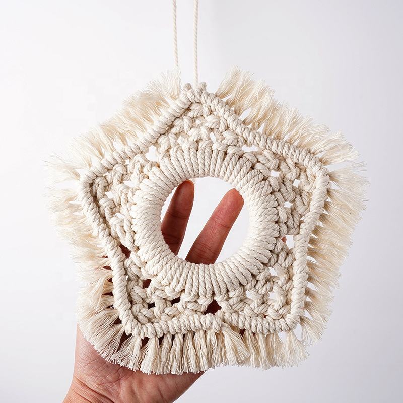 New Boho Chic Home Decor Christmas Day Gift Festival Macrame Wall Hanging Woven Tapestry Wall Art Wreath
