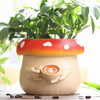 Unique Cute Mushroom Head Plant Pots Resin Planter with Drainage